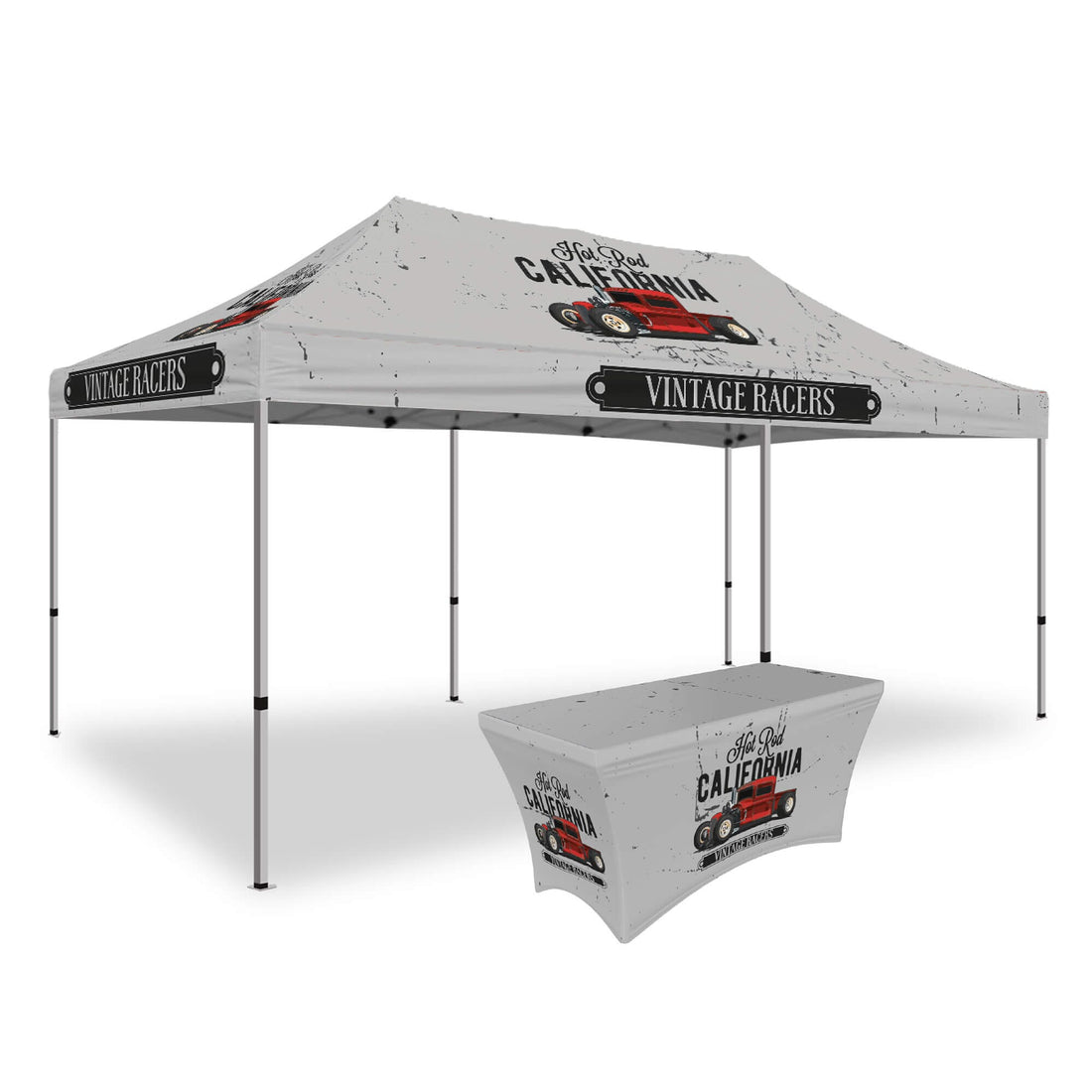 Custom Canopy Tent | Streel Frame Tent | VEGAN STREET PARTY